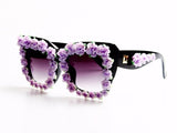 Brand Designer 2017 Sunglasses Women Red Flower Baroque Style Luxury Sunglasses For Ladies Beach Summer Eyewear