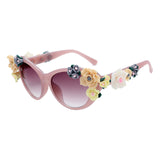 NICHOLAS Retro Rose Sunglasses Women Beach Holiday Baroque flowers Sun glasses Women Oculos De Sol Feminino Lunette Soleil