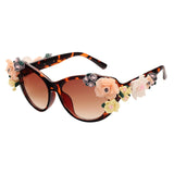 NICHOLAS Retro Rose Sunglasses Women Beach Holiday Baroque flowers Sun glasses Women Oculos De Sol Feminino Lunette Soleil