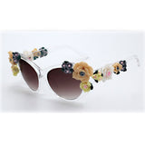 NICHOLAS Retro Rose Sunglasses Women Beach Holiday Baroque flowers Sun glasses Women Oculos De Sol Feminino Lunette Soleil