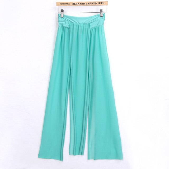 Fashion Women Summer Sexy Wrap Beach Bikini Cover Up Swimwear Sarong  Mesh Chiffon Slit Long Skirt