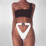 2018 Sexy Bikini Swimwear Women Swimsuit Brazilian Bikini Set Green Print Halter Top Beach wear Bathing Suits S-XL