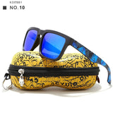 Kdeam Mens Sunglasses Polarized Women Brand Designer Square Sun Glasses Mirrored Beach Oculos De Sol for Vacation With Hard Case