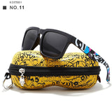 Kdeam Mens Sunglasses Polarized Women Brand Designer Square Sun Glasses Mirrored Beach Oculos De Sol for Vacation With Hard Case