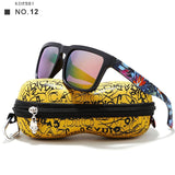 Kdeam Mens Sunglasses Polarized Women Brand Designer Square Sun Glasses Mirrored Beach Oculos De Sol for Vacation With Hard Case