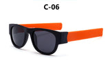 DIGUYAO Modern Protable Wrist Polarized Sunglasses Men Women 2018 New Clap Ring Foldable Outdoor Cool Slap Beach Sun Glasses