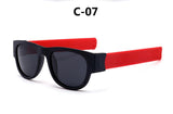 DIGUYAO Modern Protable Wrist Polarized Sunglasses Men Women 2018 New Clap Ring Foldable Outdoor Cool Slap Beach Sun Glasses