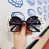 18 design Summer Sunglasses Women Sweet Flower with Rhinestone Round Sun glasses Vintage Retro Glasses For Beach Ladies Shades