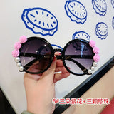 18 design Summer Sunglasses Women Sweet Flower with Rhinestone Round Sun glasses Vintage Retro Glasses For Beach Ladies Shades