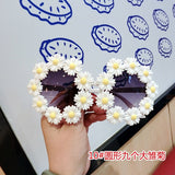 18 design Summer Sunglasses Women Sweet Flower with Rhinestone Round Sun glasses Vintage Retro Glasses For Beach Ladies Shades