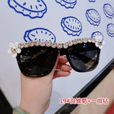 18 design Summer Sunglasses Women Sweet Flower with Rhinestone Round Sun glasses Vintage Retro Glasses For Beach Ladies Shades