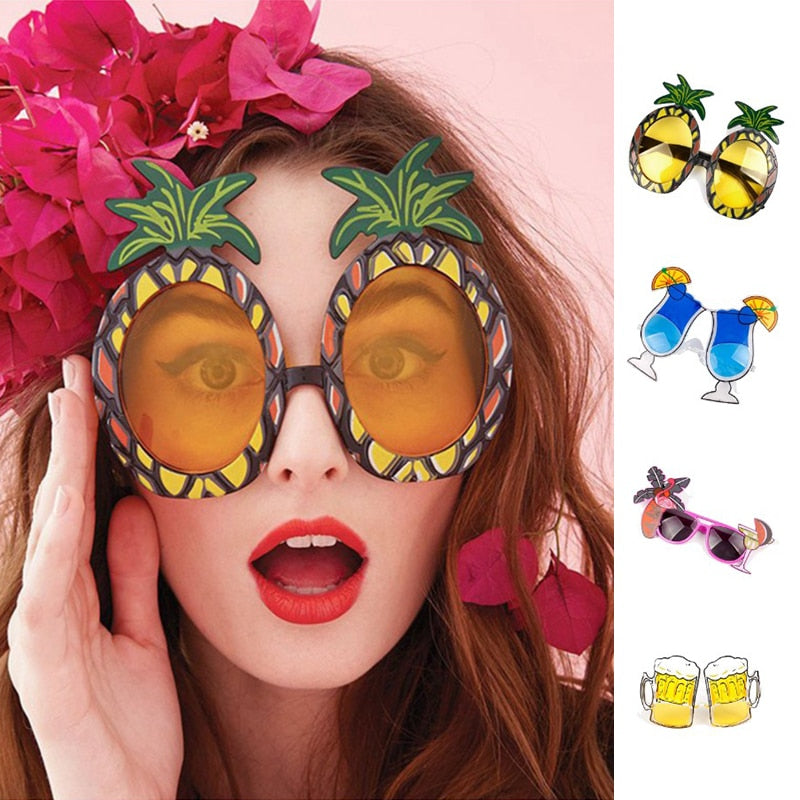 Sunglasses Novelty Cartoon Eyewear  Flamingo Beer Festival Women Wedding Hawaiian Style Beach Party 1PC Funny Party Decorations