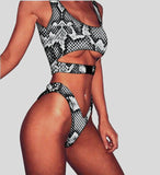 2018 Sexy Bikini Swimwear Women Swimsuit Brazilian Bikini Set Green Print Halter Top Beach wear Bathing Suits S-XL