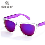 COLOSSEIN Sunglasses Women Fashion Sun Glasses Colorful Square Frame Eyewear Holiday Sports Beach Style Adult Glasses UV400