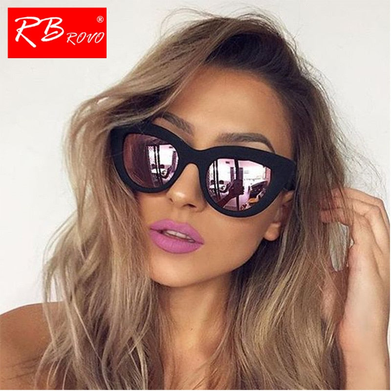 RBROVO 2019 Vintage Sunglasses Women/Men Cat Eye Luxury Sun Glasses Classic Shopping Beach Goggle Oculos De Sol UV400