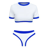 Knot crop top bikini 2019 Leopard swimwear women bathers Yellow brazilian swimsuit female T-shirt thong bikini sexy swimming new