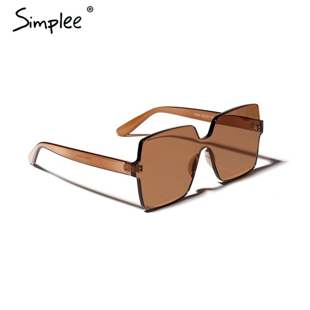 Simplee Fashion solid luxury brand square sunglasses Vintage sunglasses women summer beach accessories sun glasses UV400 2019