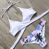 RXRXCOCO Hot Sexy Cross Brazilian Bikinis 2019 Swimwear Women Beach Bathing Suit Push Up Bikini Set Halter Top Bandage Swimsuits