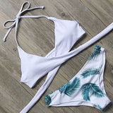 RXRXCOCO Hot Sexy Cross Brazilian Bikinis 2019 Swimwear Women Beach Bathing Suit Push Up Bikini Set Halter Top Bandage Swimsuits