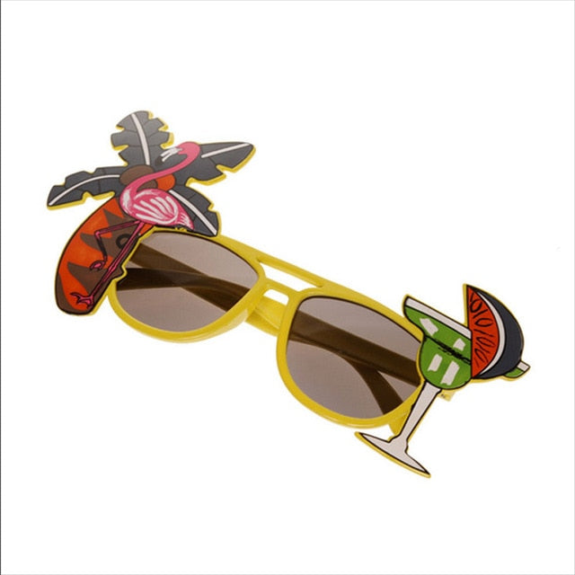 Sunglasses Novelty Cartoon Eyewear  Flamingo Beer Festival Women Wedding Hawaiian Style Beach Party 1PC Funny Party Decorations