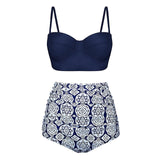 High Waist Swimsuit 2019 Black White Striped Bikinis Women Bandage Top Push Up Swimwear Female Bathing Suits Beach Wear Biquini