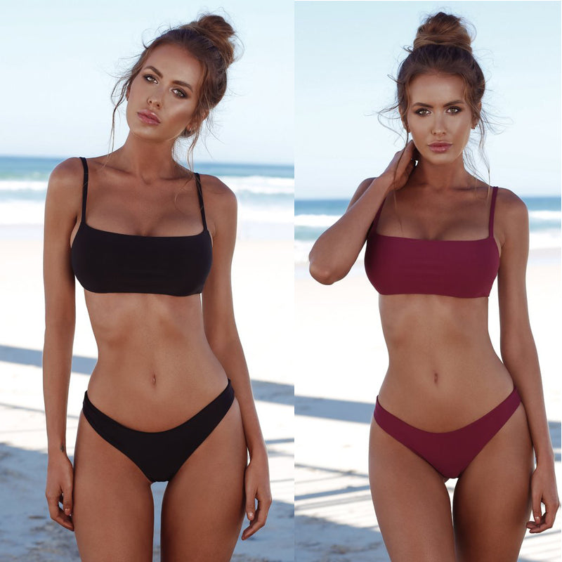 Sexy Bikinis Women Swimsuit 2019 Summer Low Waisted Bathing Suits Halter Top Push Up Bikini Set Plus Size Swimwear XXL