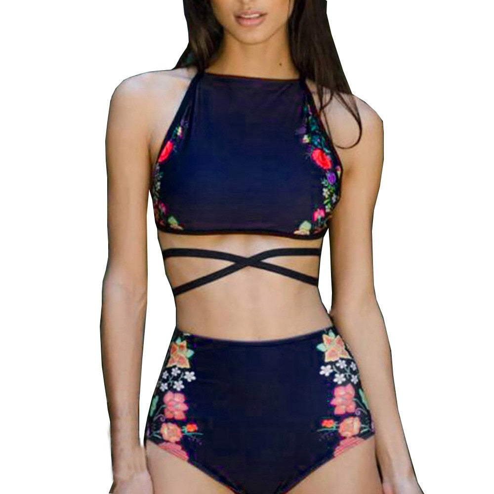 Free Ostrich Women Sets 2019 Sexy Women Ruffle Bikini Off Shoulder Bikinis Women Swimwear Biquini Bathing Suit Beach Wear C0240