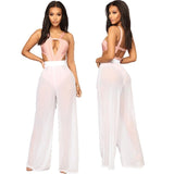 2019 Newest Plus Size Women Mesh Sheer Bikini Cover Up Long Pant Trousers Beach Swimwear