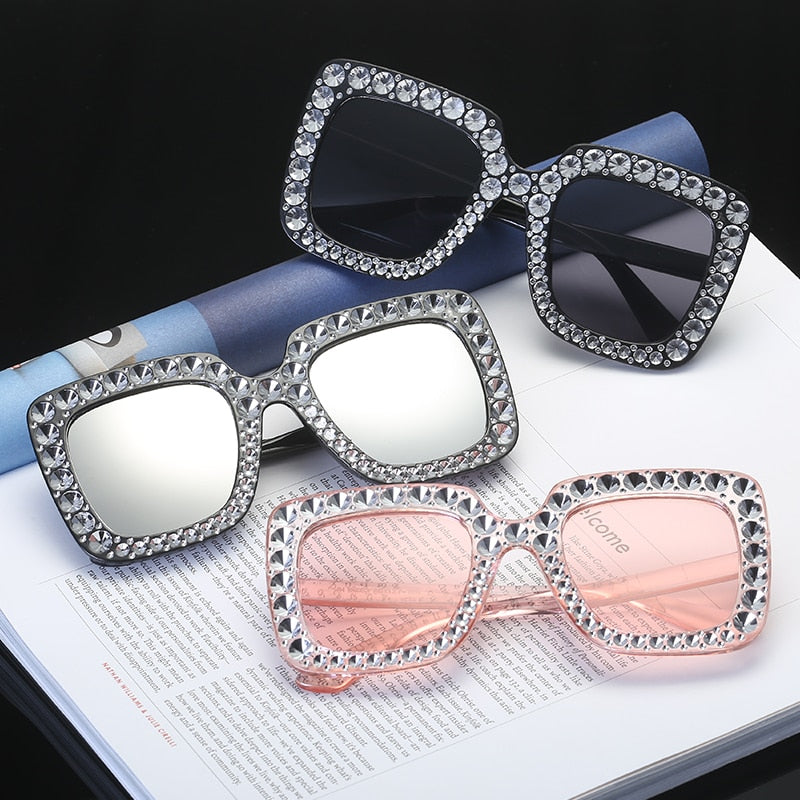Fashion Women's Sun glasses Big Square Sunglasses 2019 Trends Summer Party Blocks Sun Beach Glasses