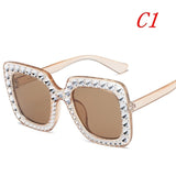Fashion Women's Sun glasses Big Square Sunglasses 2019 Trends Summer Party Blocks Sun Beach Glasses