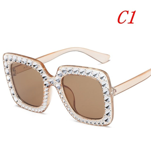 Fashion Women's Sun glasses Big Square Sunglasses 2019 Trends Summer Party Blocks Sun Beach Glasses