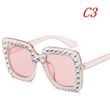 Fashion Women's Sun glasses Big Square Sunglasses 2019 Trends Summer Party Blocks Sun Beach Glasses