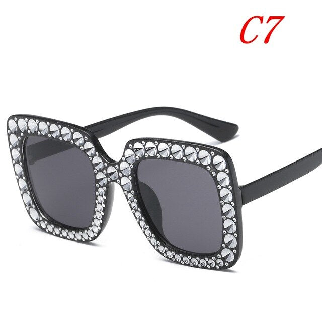 Fashion Women's Sun glasses Big Square Sunglasses 2019 Trends Summer Party Blocks Sun Beach Glasses